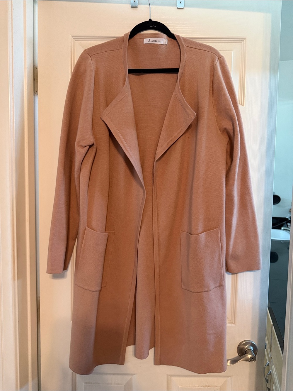 Aritzia Dusty Rose Open-Front Trench Coat